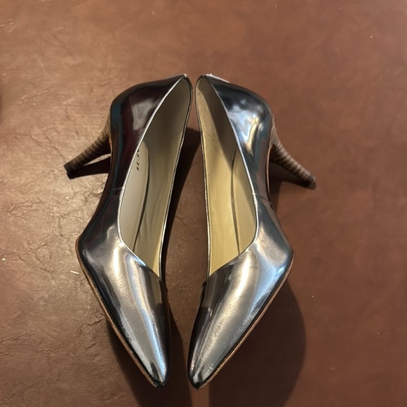 Coach Silver Heels Pointed Toe Pumps - Picture 13 of 13
